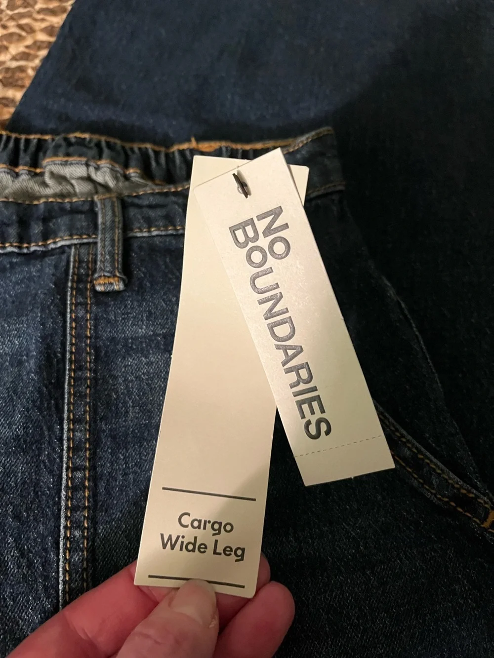 No Boundaries Dark Blue Stretch Denim Wide Leg Jeans - Picture 11 of 12